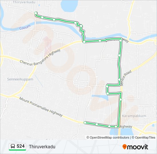 S24 Bus Line Map