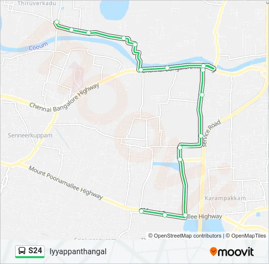 S24 Bus Line Map