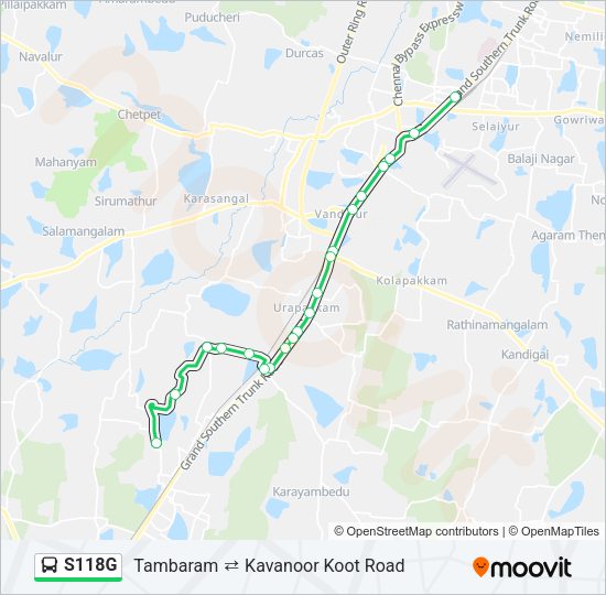 S118G Bus Line Map