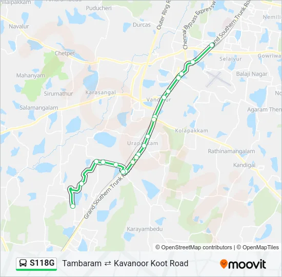 S118G Bus Line Map