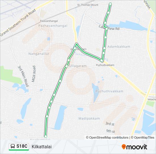 S18C Bus Line Map