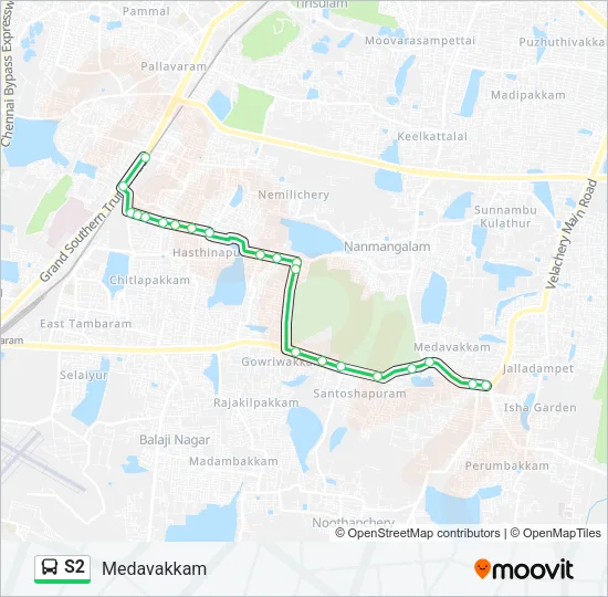 S2 Bus Line Map