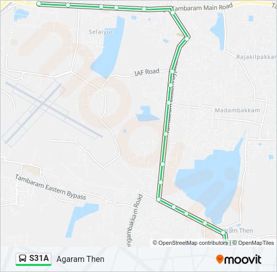 S31A Bus Line Map