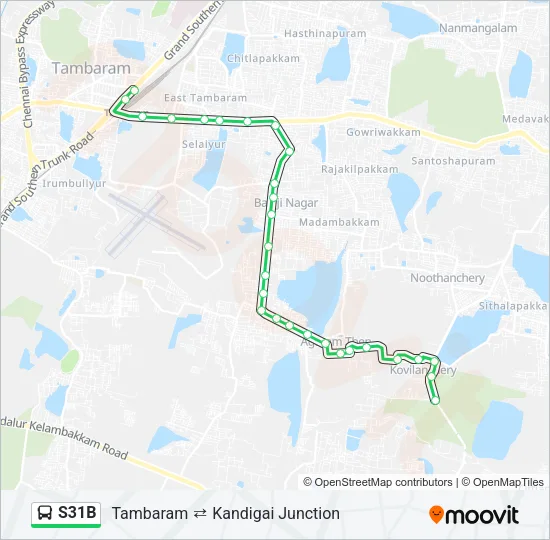 S31B Bus Line Map