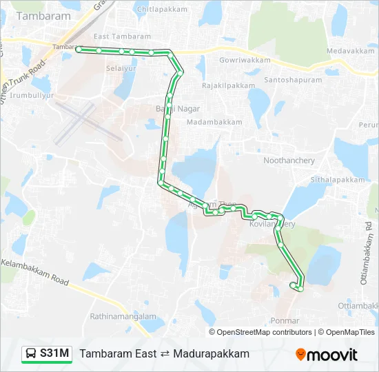 S31M Bus Line Map