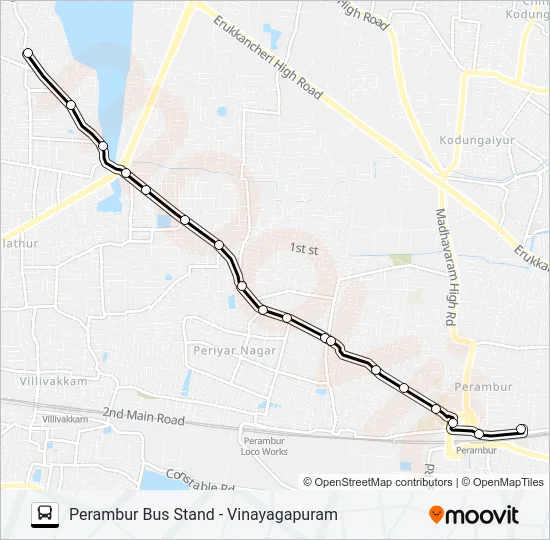 142 Bus Line Map