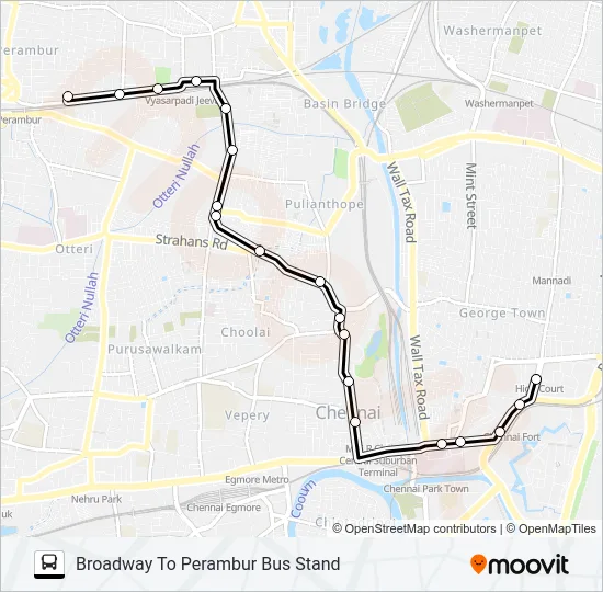 42C Bus Line Map