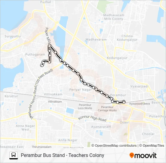 42C Bus Line Map