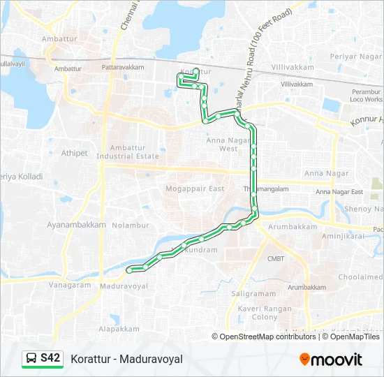 S42 Bus Line Map