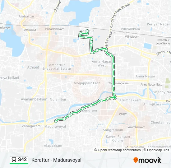 S42 Bus Line Map