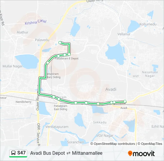 S47 Bus Line Map