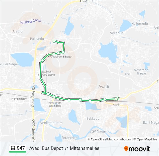 S47 Bus Line Map