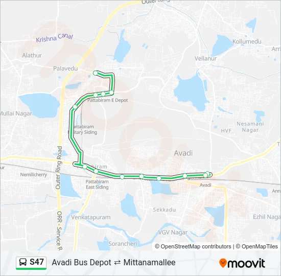 S47 Bus Line Map