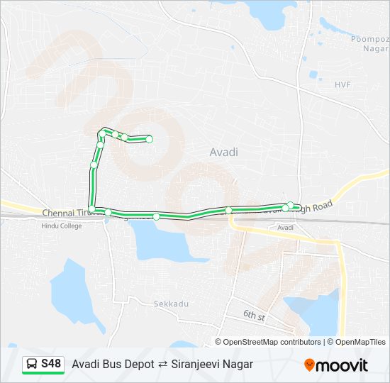 S48 Bus Line Map