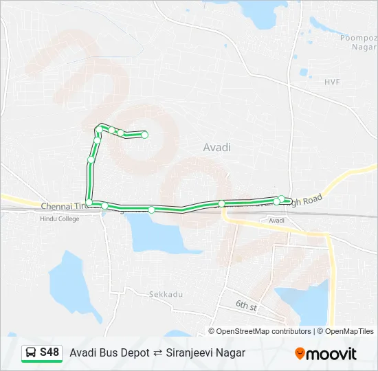 S48 Bus Line Map