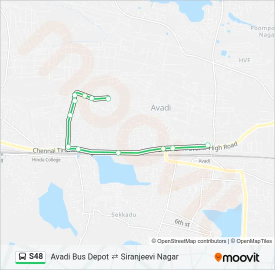 S48 Bus Line Map