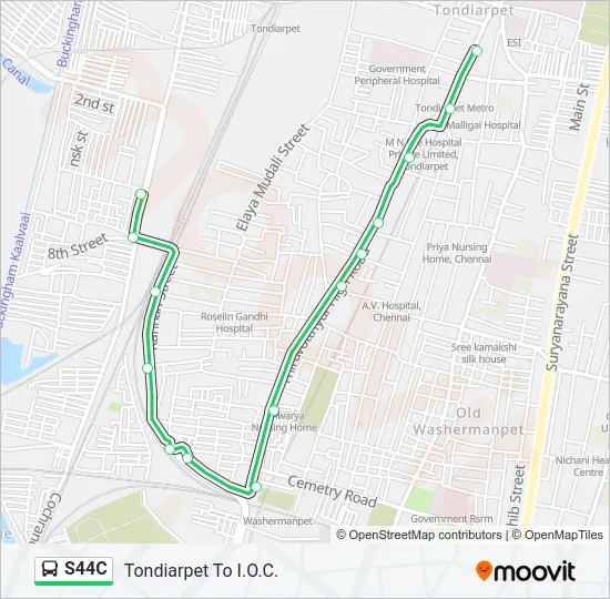 S44C Bus Line Map
