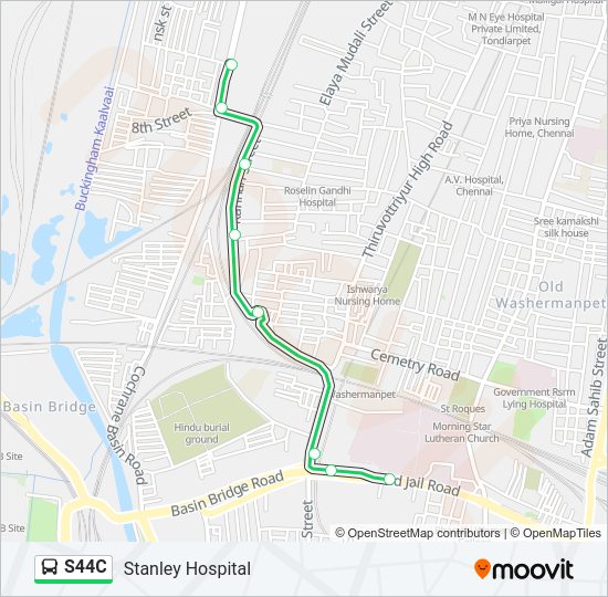 S44C bus Line Map