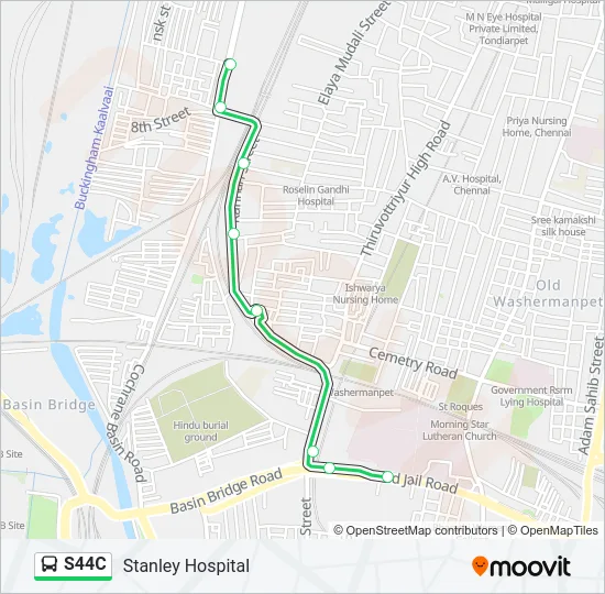 S44C Bus Line Map