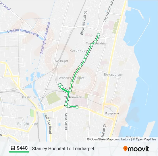 S44C Bus Line Map