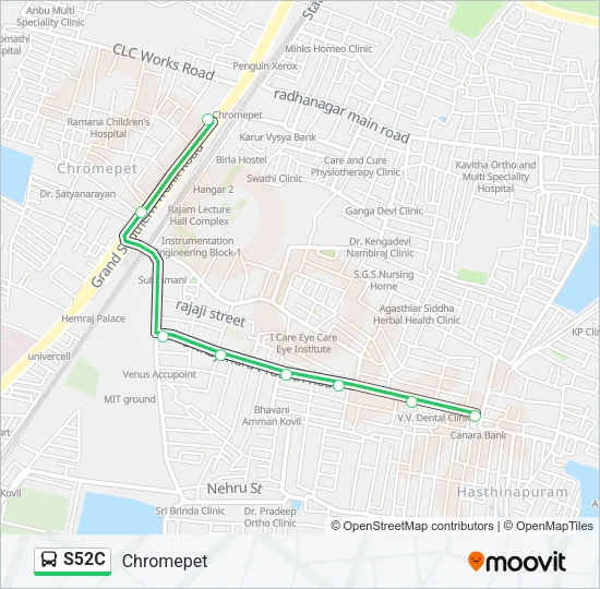 S52C Bus Line Map