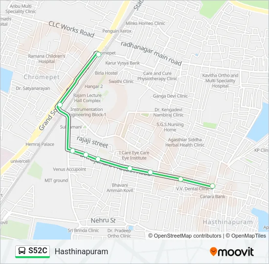 S52C Bus Line Map