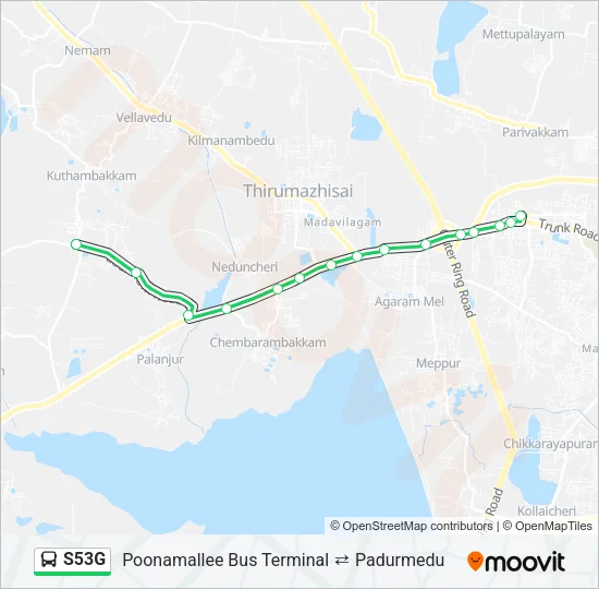 S53G Bus Line Map