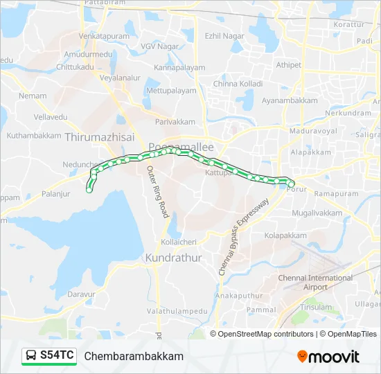 S54TC Bus Line Map