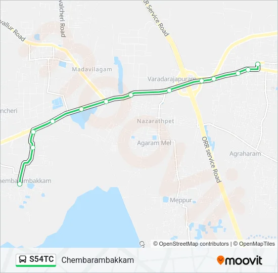 S54TC Bus Line Map