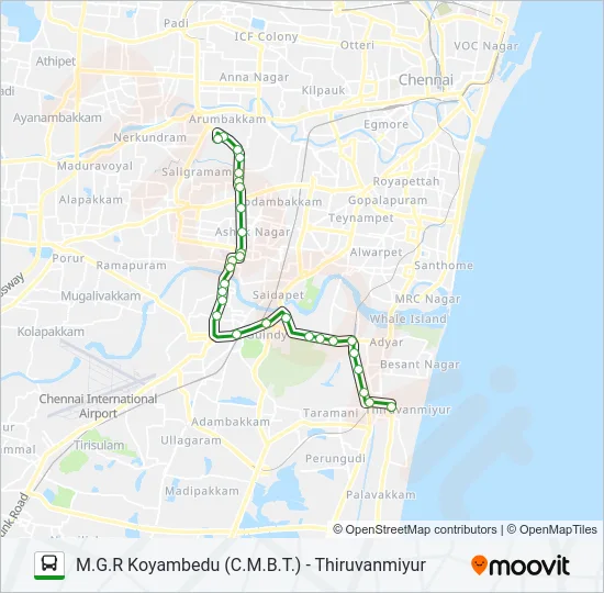 91 Bus Line Map