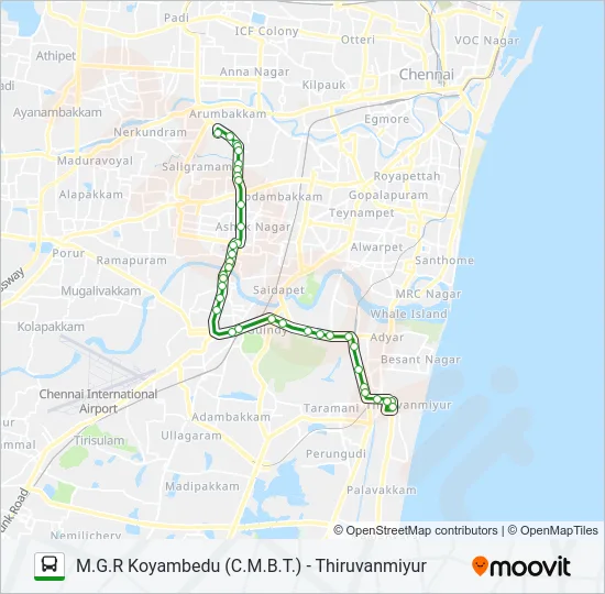 91 Bus Line Map
