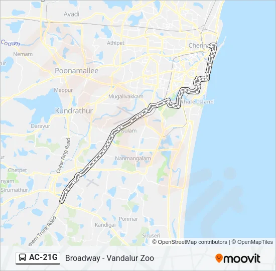 AC-21G Bus Line Map