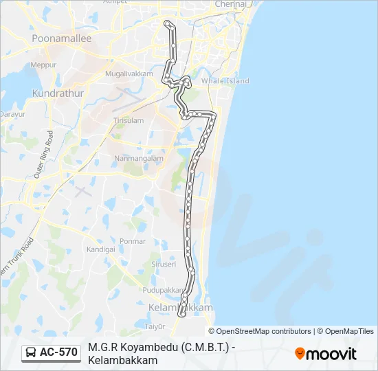 AC-570 Bus Line Map