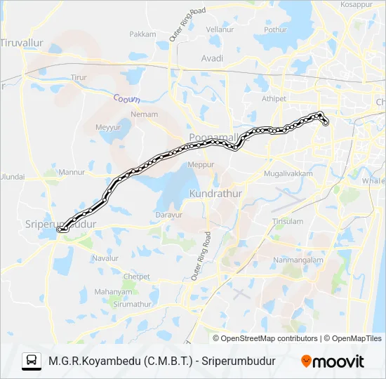 53A Bus Line Map