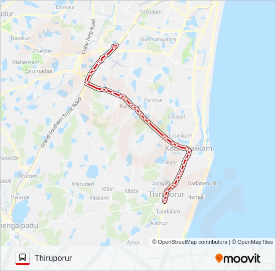 515B Bus Line Map