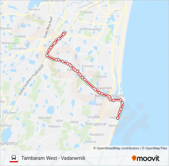 515A Bus Line Map