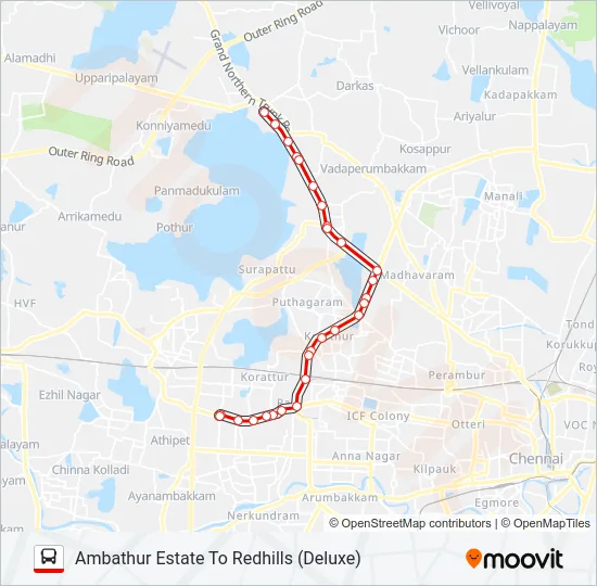 104 Bus Line Map