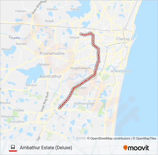 104 Bus Line Map