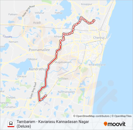 104K Bus Line Map