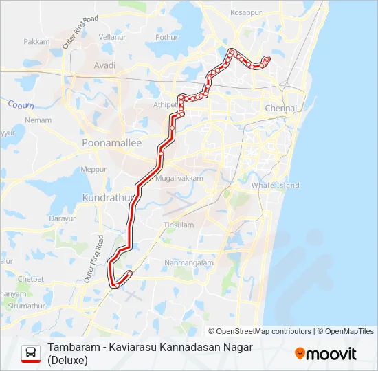 104K Bus Line Map