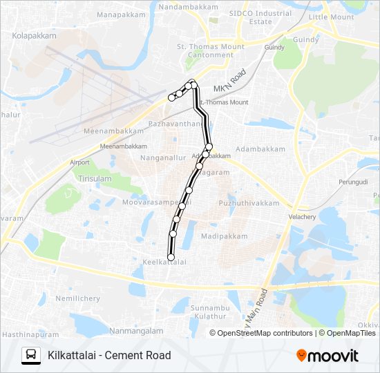 M1 Bus Line Map