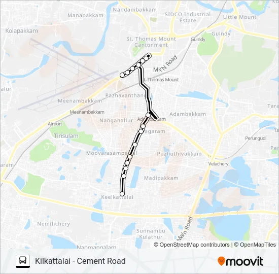 M1 Bus Line Map