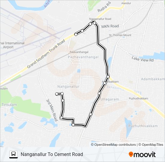 M1 Bus Line Map