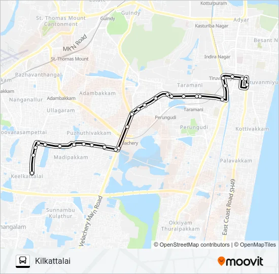 M1 Bus Line Map