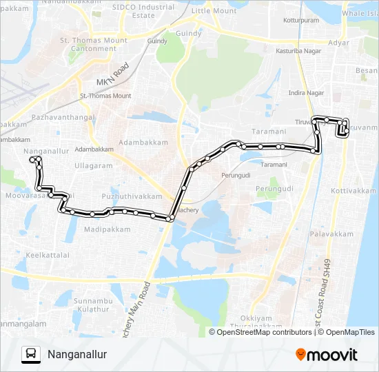 M1 Bus Line Map