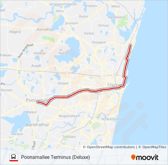 Poonamallee Map In Chennai 101 Route: Schedules, Stops & Maps - Poonamallee Terminus (Deluxe) (Updated)
