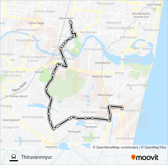 3 Bus Line Map