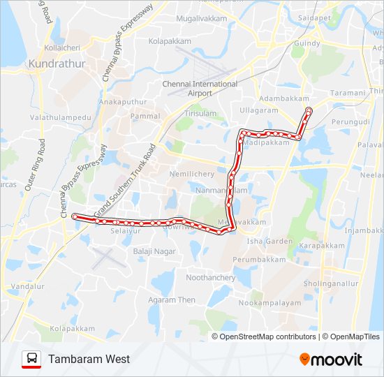 v51 Route Schedules, Stops & Maps Tambaram West (Updated)