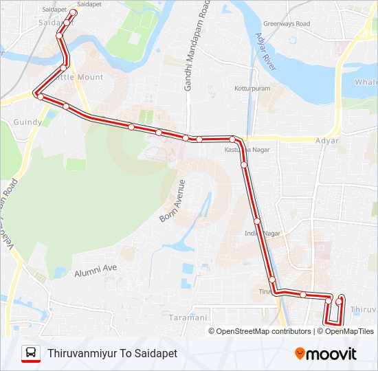 V51 bus Line Map