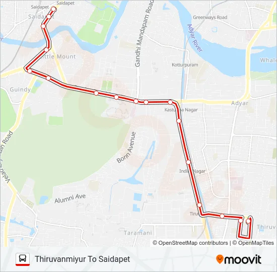 V51 Bus Line Map